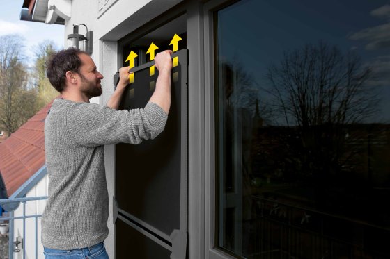 Moustiquaire télescopique pour portes de balcon et de terrasse, anthracite 