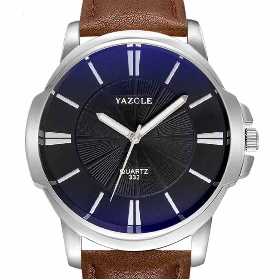 Montre pour homme avec bracelet en cuir Marron