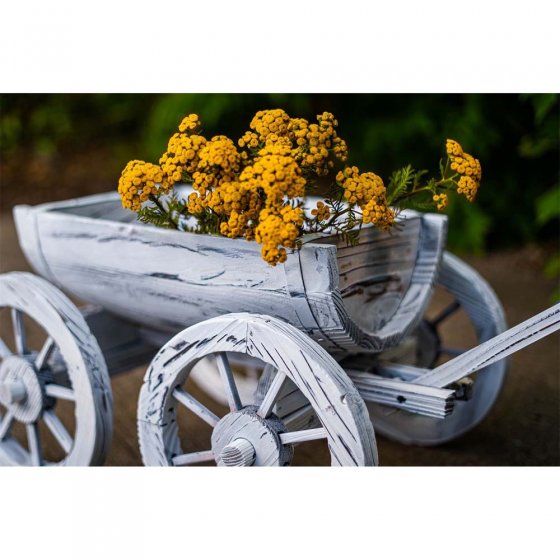 Holzhandwagen Weiß Rustikal 