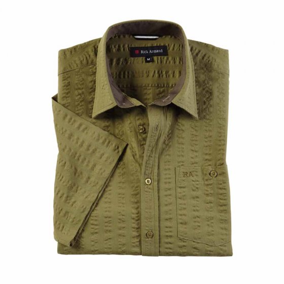 Chemise en seersucker de coton 3XL (47/48) | Beige