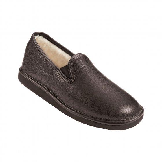 Chaussons doublés d.laine,noir 46 | Noir