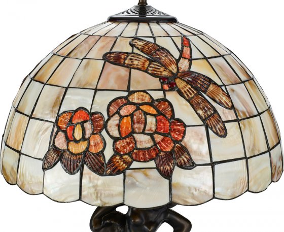 Perlmutt-Lampe im Tiffany-Stil 