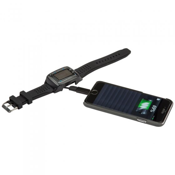 Montre binaire solaire avec station de charge 