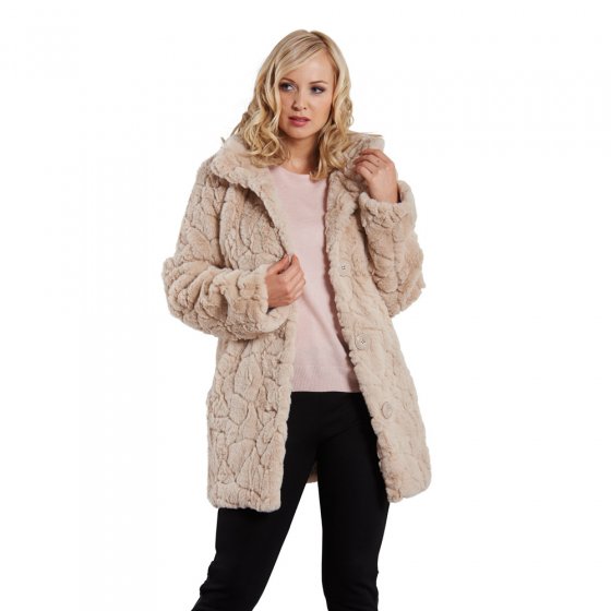 Manteau court en fausse fourrure 