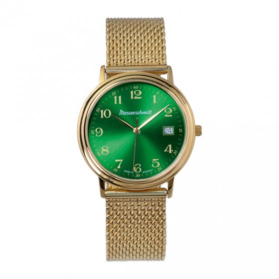 Montre homme dorée  "Green baron" 