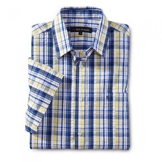 Chemise sans repassage en coton gaufré