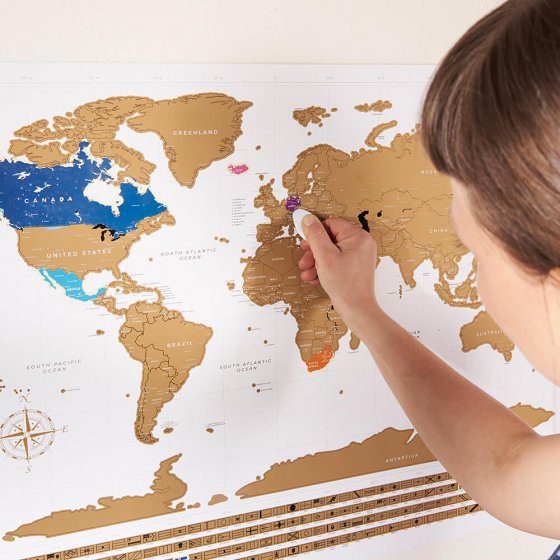 Carte du monde à gratter 