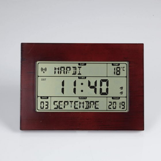 Horloge-calendrier radiopilotée 