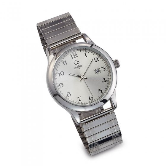 Montre classique à bracelet métallique extensible 