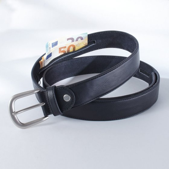 Ceinture en cuir avec compartiment secret 