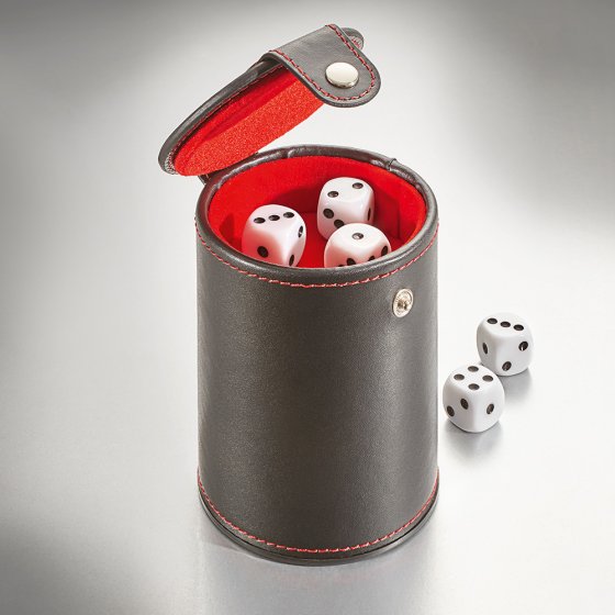 Würfelbecher mit Staufach