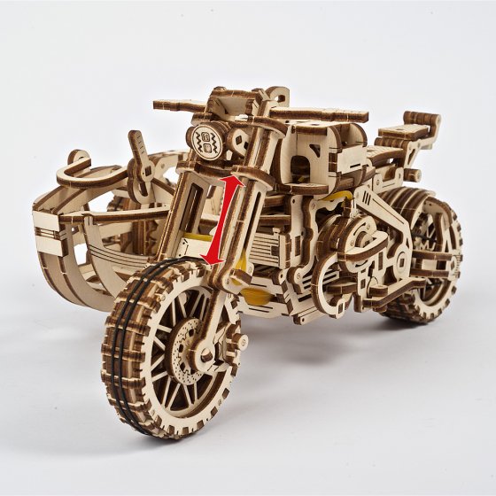 Modèle réduit en bois "Motocross"