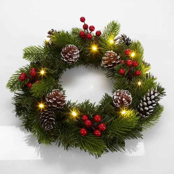 Couronne de Noël à LED