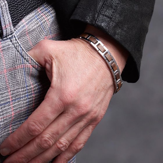 Magnet-Armband mit Holzkern 