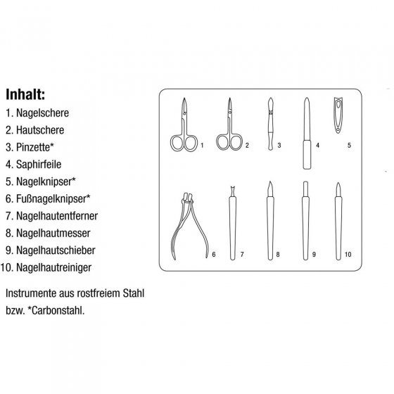 Maniküre-Set 10-teilig 