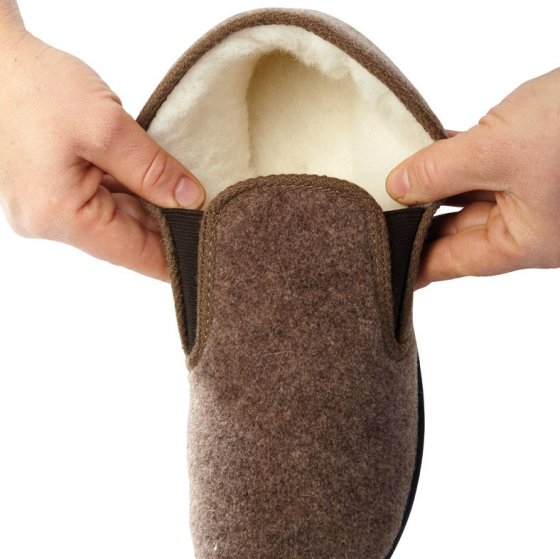 Lammwoll-Pantoffel,Gr.37 37 | Beige