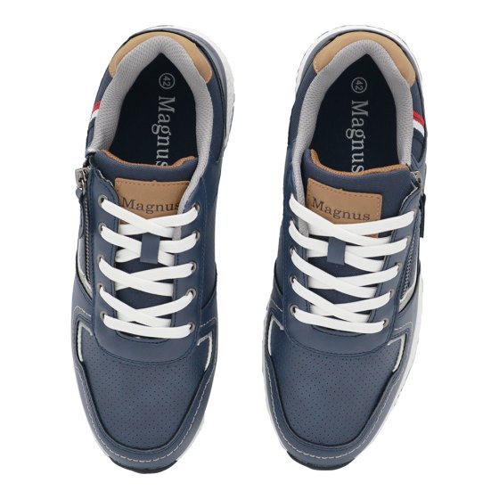 Schnürschuh mit Reißverschluss 46 | Blau