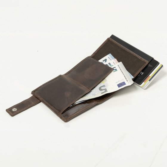 Porte-cartes RFID Click&Go Marron