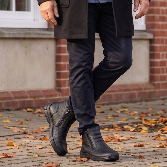 Bottines Aircomfort fourrées en peau d'agneau 