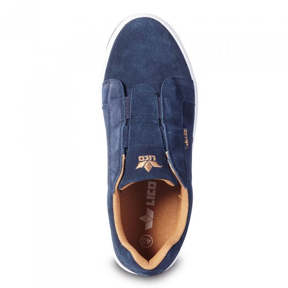 Stretchslipper a. Leder,Marine 41 | Marine