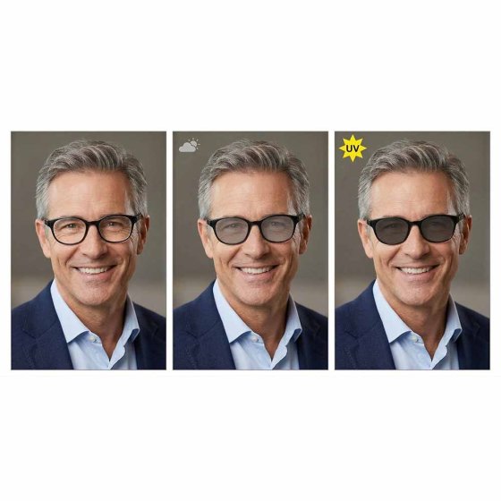 Lunettes grossissantes photochromiques 