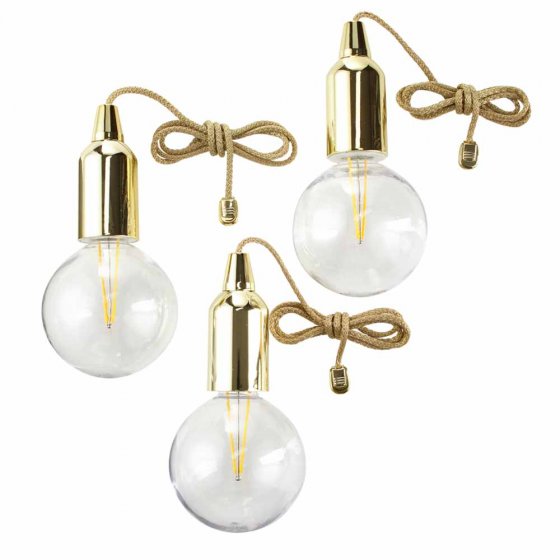 Trio de lampes sans fil  "Gold" Lot de 3  