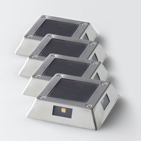 Lampes de sol en inox Lot de 4