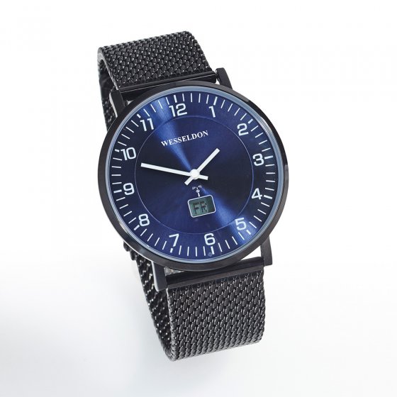 Funk-Armbanduhr „Black  &  Blue“ 