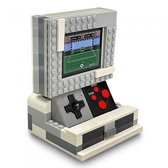 Retro-Spielekonsole mit Bausteinen