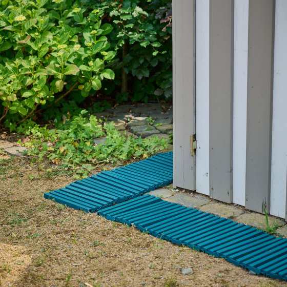 Aufrollbarer Gartenweg