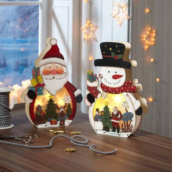 LED-Weinachtsfiguren im 2er Set 