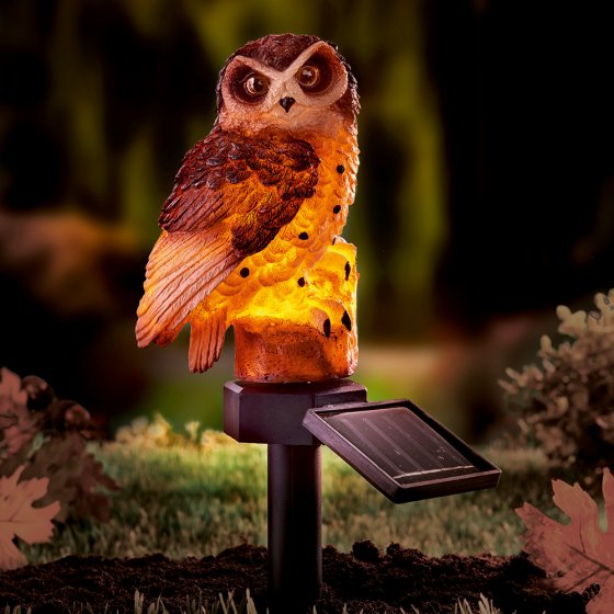 LED Solar-Eule 2er-Set 