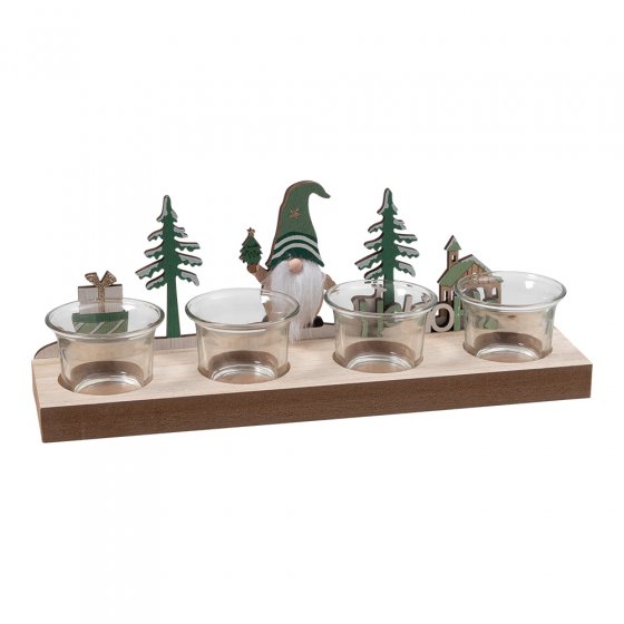 Bougeoir en bois 