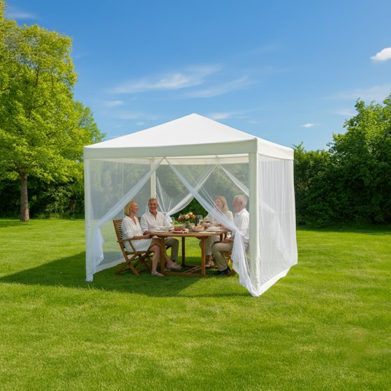 Gartenpavillon mit integriertem Moskitonetz 
