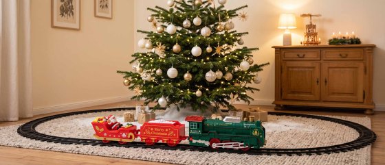 Elektronischer Weihnachtsexpress mit Rauch 