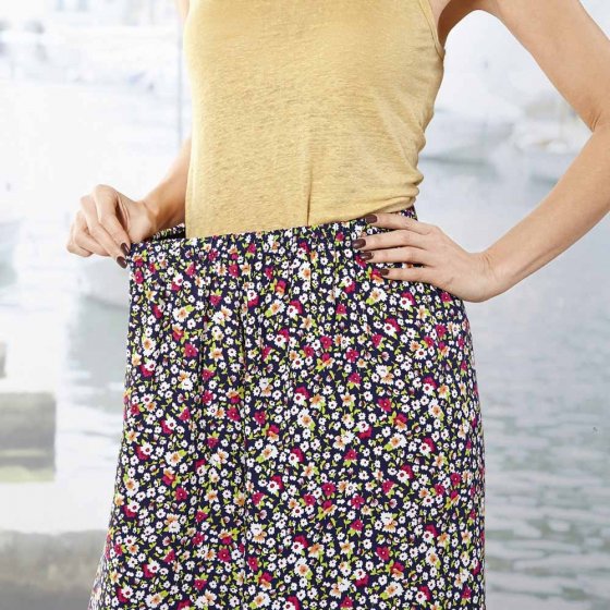 Hosenrock Blumenmuster L 