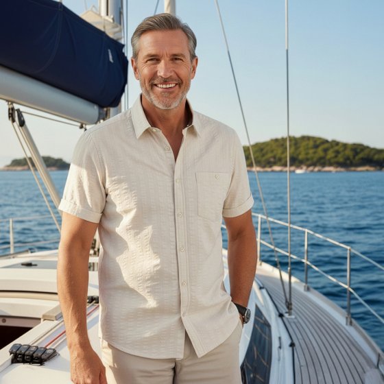 Chemise en seersucker de coton 