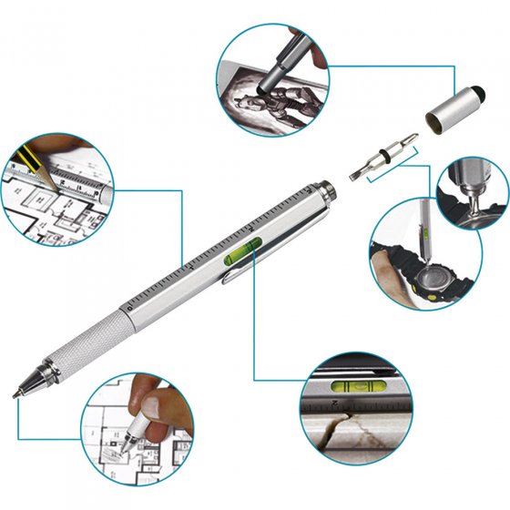 Stylo multifonctionnel 6 en 1 