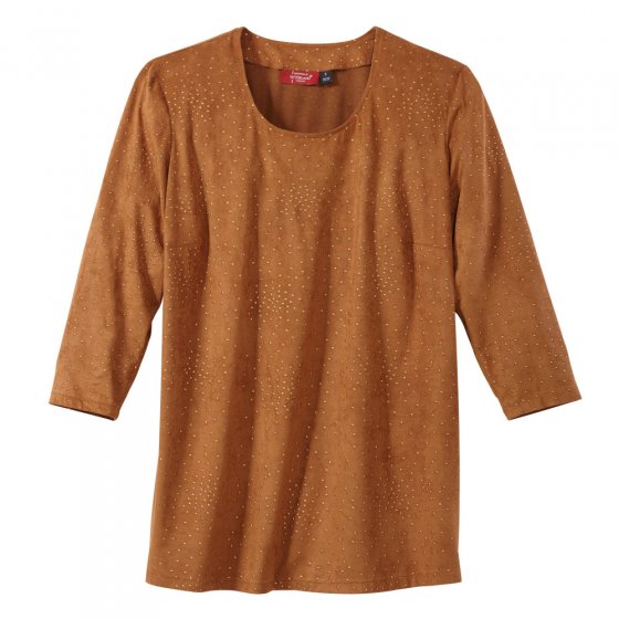 Shirt in Veloursoptik