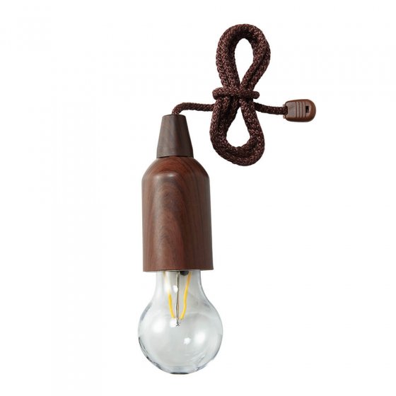 Kabellose COB-Leuchten in Holzoptik 4er-Set