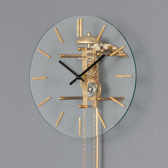 Mechanische Skelett-Pendelwanduhr 