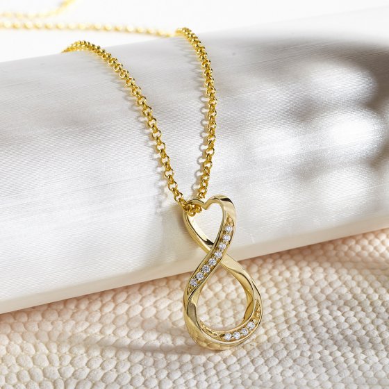 Chaîne avec pendentif  "infini" 