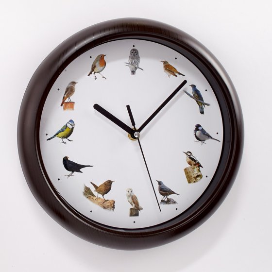 Wanduhr mit Vogelstimmen 