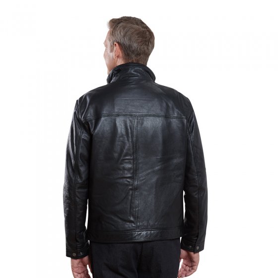 Veste en cuir nappa d'agneau 52 | Noir