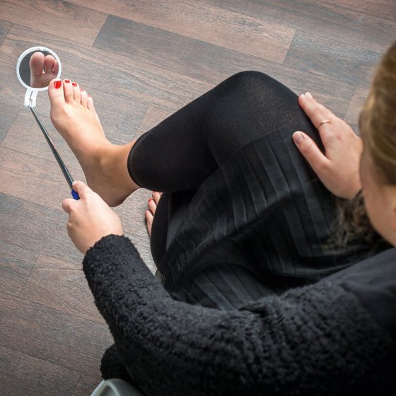 Miroir télescopique pour auto-diagnose 