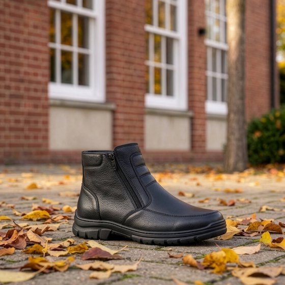 Bottines Aircomfort fourrées en peau d'agneau 