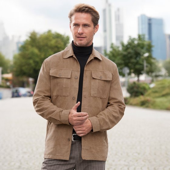 Mikrovelours-Hemdjacke 