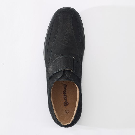 Komfort. Klettslipper, schwarz 43 | Schwarz