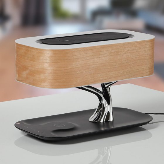 Lampe en merisier en forme d'arbre