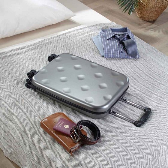 Valise ultra plate à roulettes 